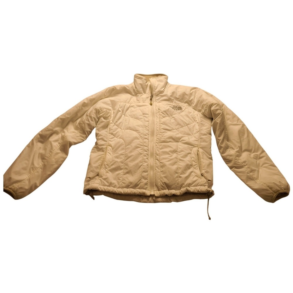 The North Face Women's XS White Quilted Full Zip Puffer Jacket Lightweight NWOT